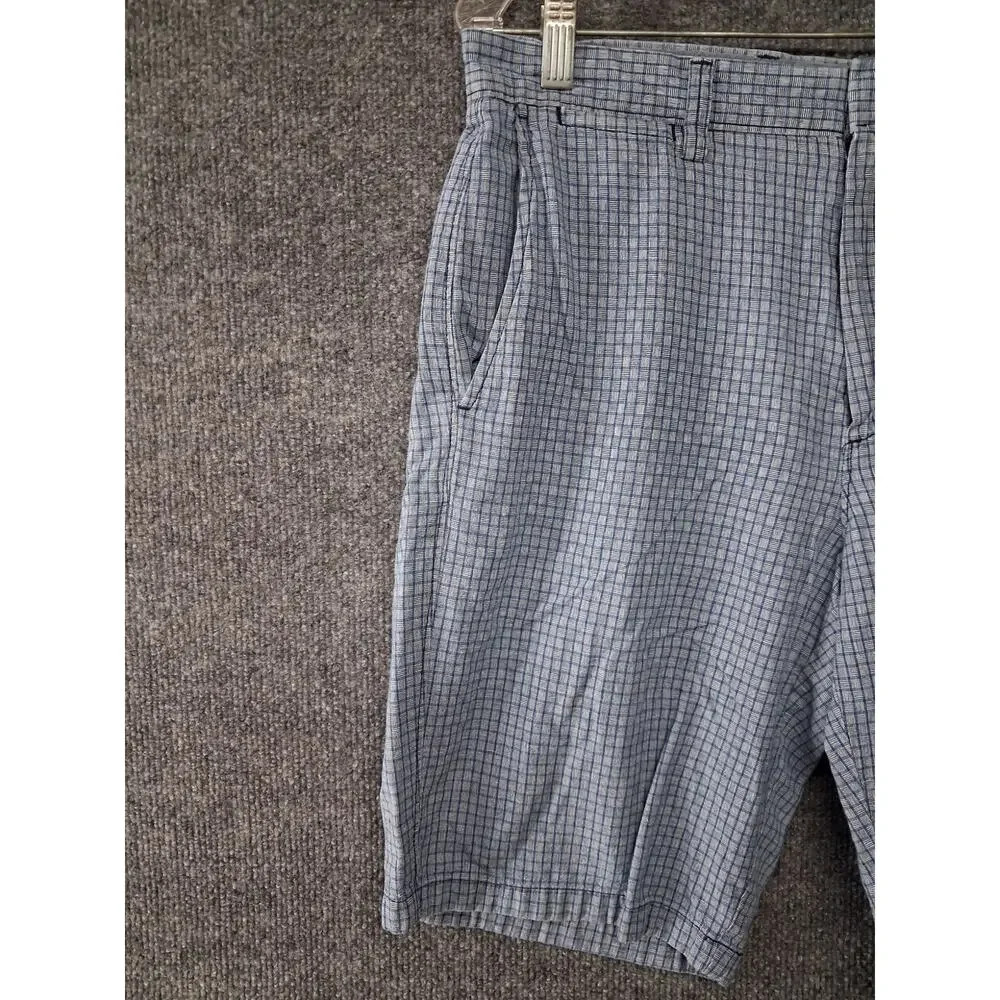 J Crew Club Shorts Mens 30 Blue Check Cotton